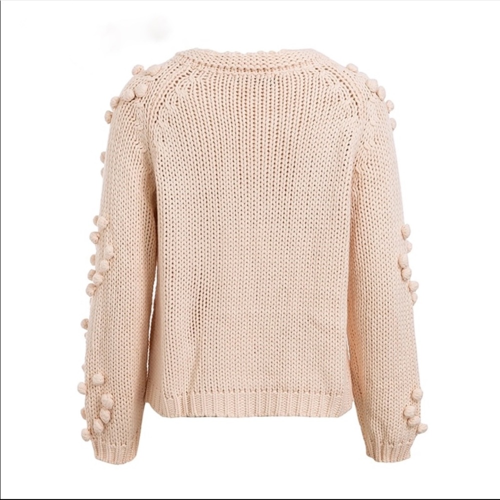 LAST ONE!! Puff Knitted Cardigan Light Apricot - Picture 7 of 8